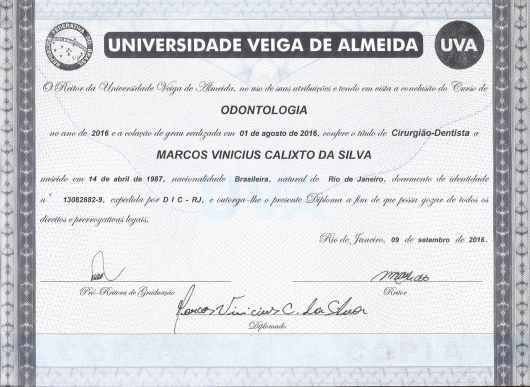 Doctor's credential certificate 1