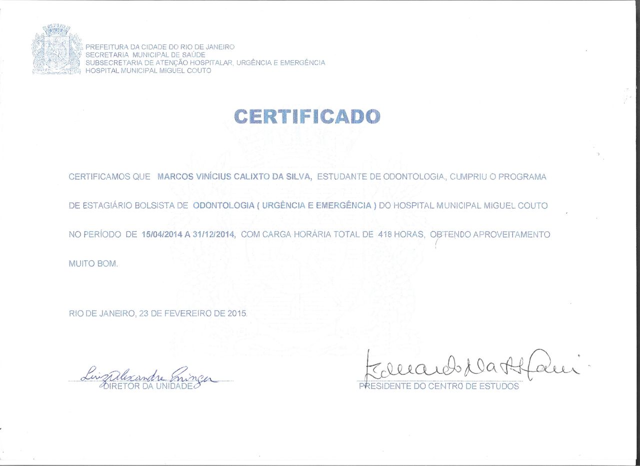 Doctor's credential certificate 3