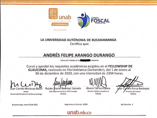 Doctor's credential certificate 2