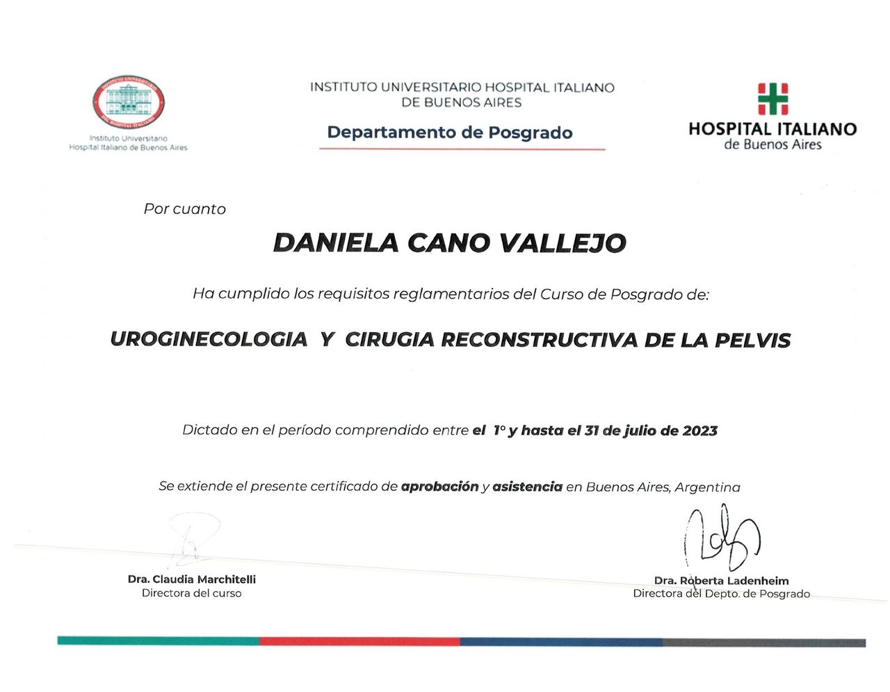 Doctor's credential certificate 2