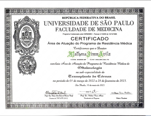Doctor's credential certificate 3