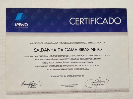 Doctor's credential certificate 1