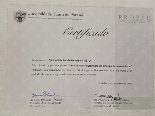 Doctor's credential certificate 2