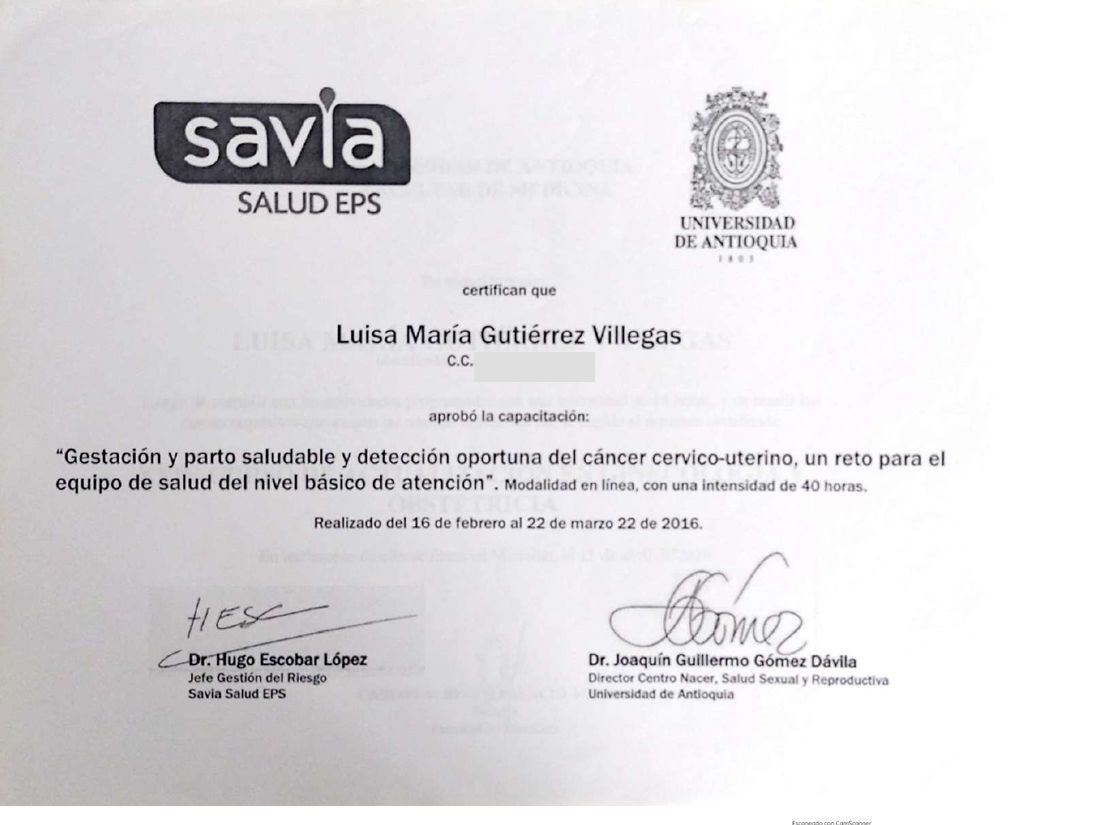 Doctor's credential certificate 2