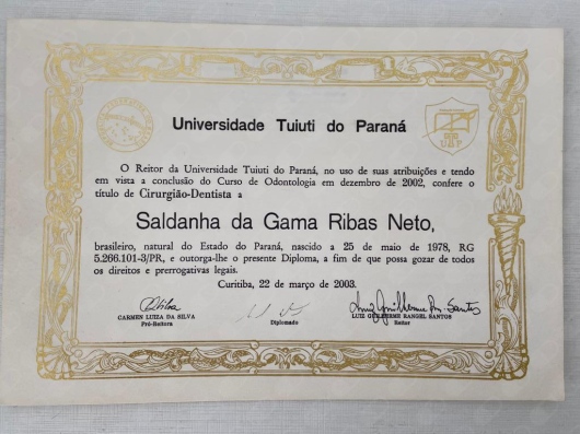 Doctor's credential certificate 3