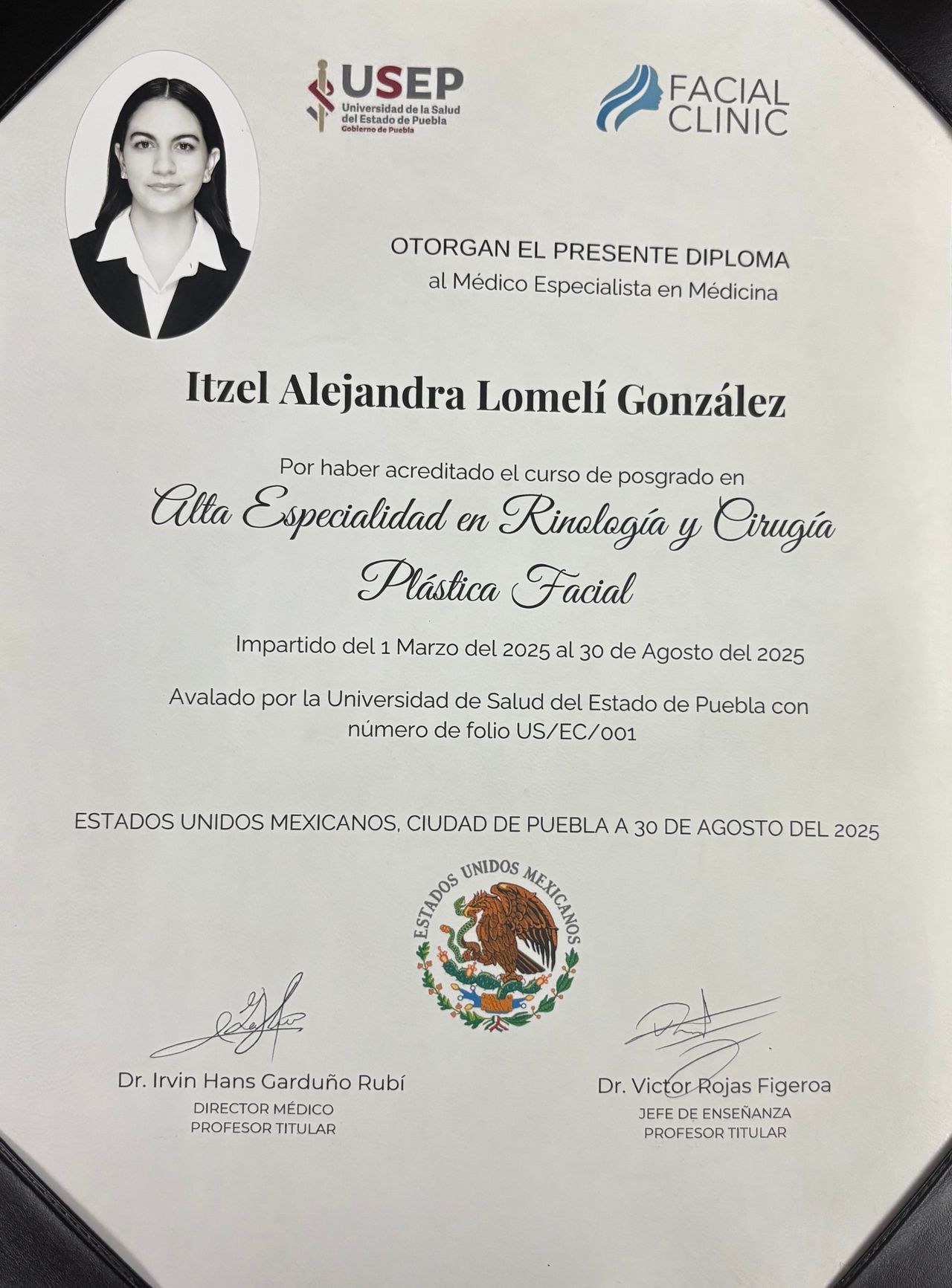 Doctor's credential certificate 1