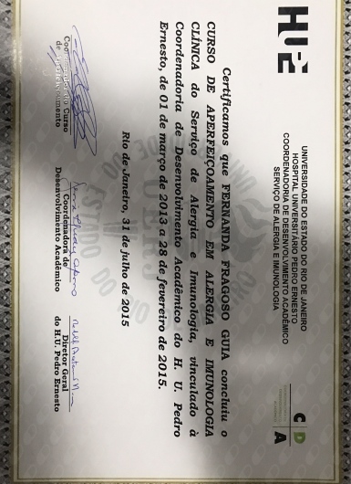 Doctor's credential certificate 2