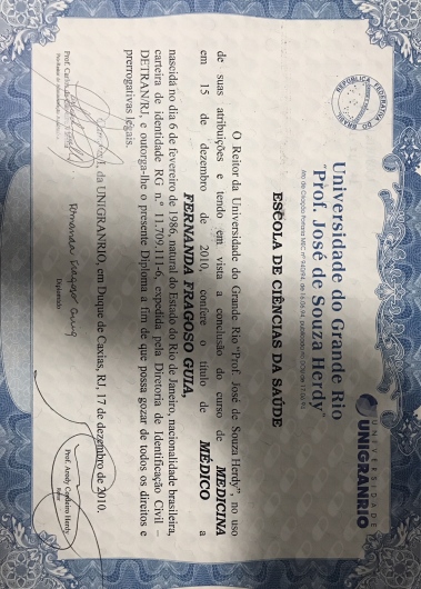 Doctor's credential certificate 4