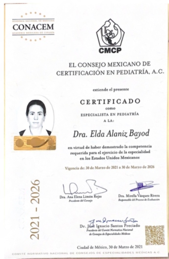 Doctor's credential certificate 3