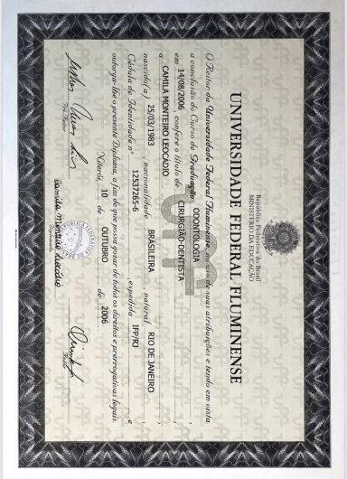 Doctor's credential certificate 1