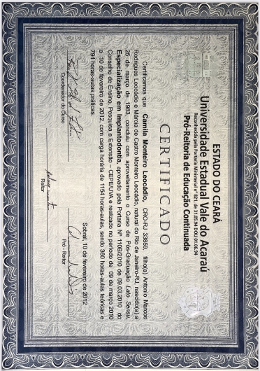 Doctor's credential certificate 3