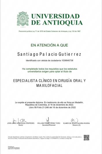Doctor's credential certificate 2