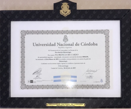 Doctor's credential certificate 1