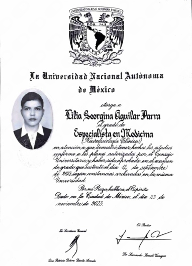 Doctor's credential certificate 1