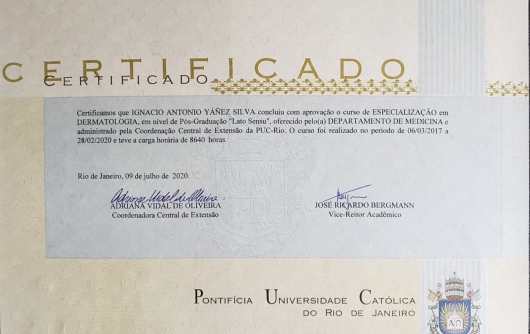 Doctor's credential certificate 2