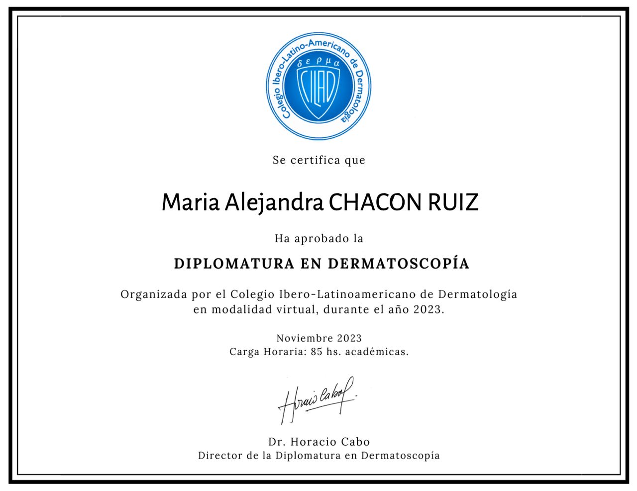 Doctor's credential certificate 2