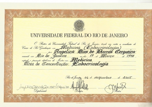 Doctor's credential certificate 2