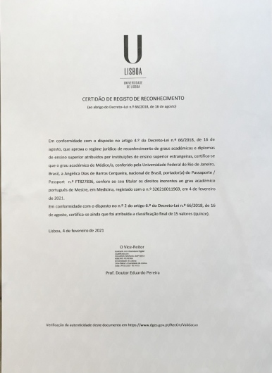 Doctor's credential certificate 4