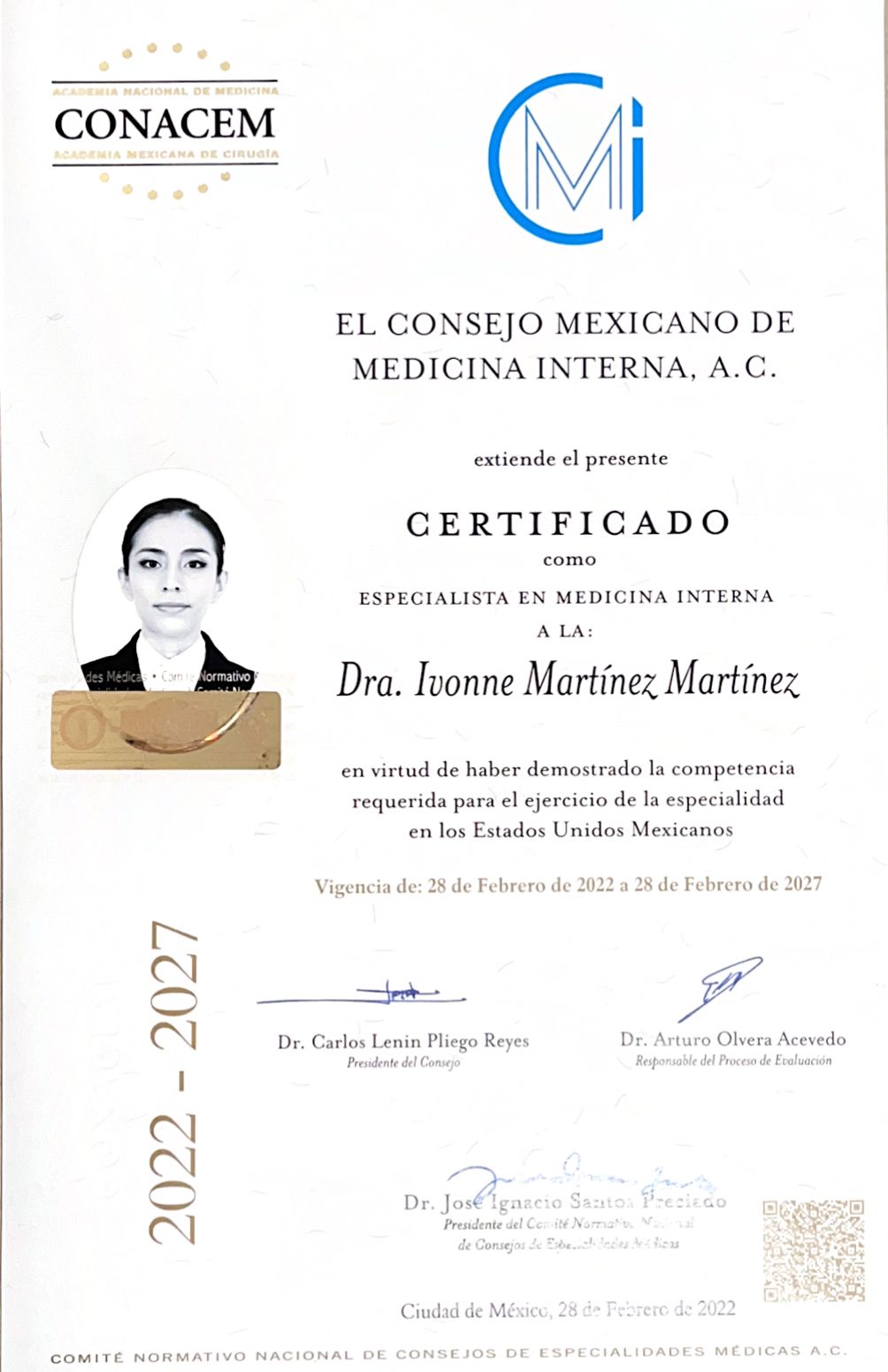 Doctor's credential certificate 2