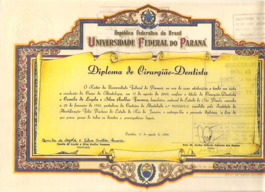 Doctor's credential certificate 1