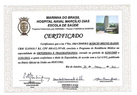 Doctor's credential certificate 3