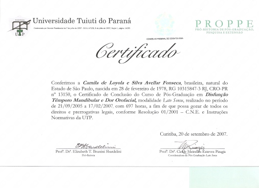 Doctor's credential certificate 3