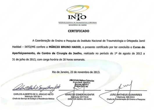 Doctor's credential certificate 4
