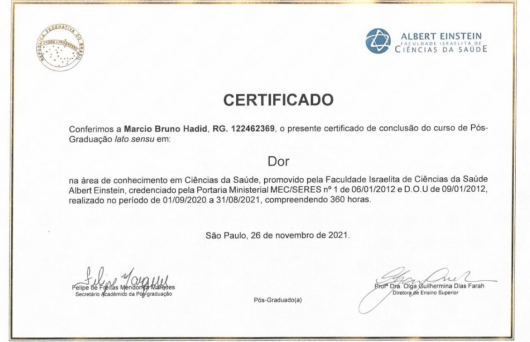 Doctor's credential certificate 7