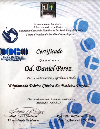 Doctor's credential certificate 1