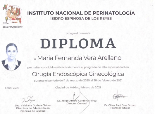 Doctor's credential certificate 1