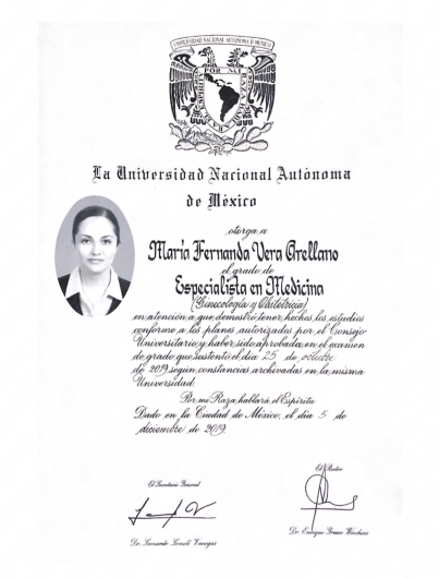 Doctor's credential certificate 2