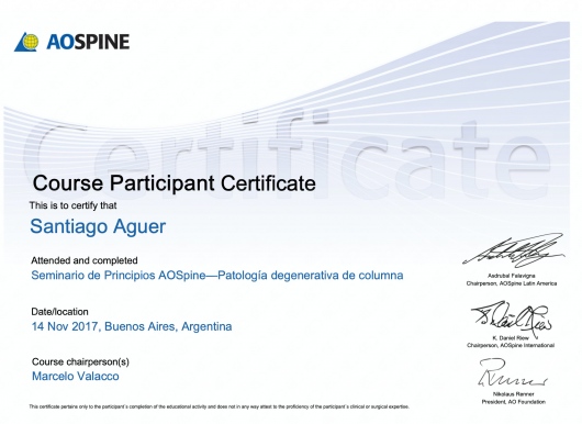 Doctor's credential certificate 2