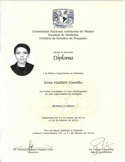 Doctor's credential certificate 1