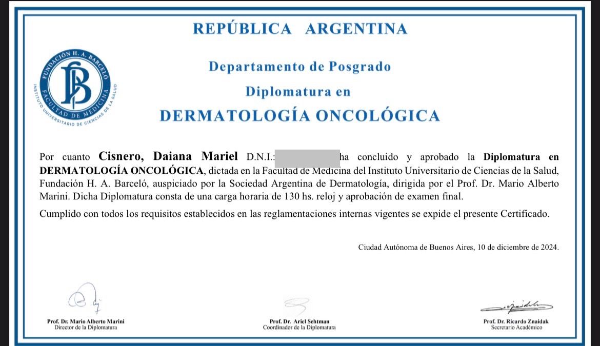 Doctor's credential certificate 2