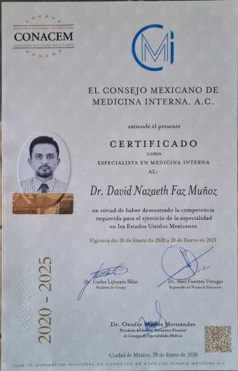 Doctor's credential certificate 1