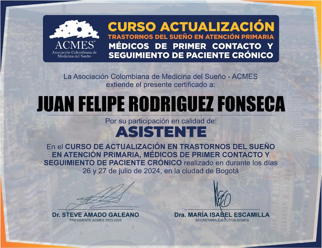 Doctor's credential certificate 1