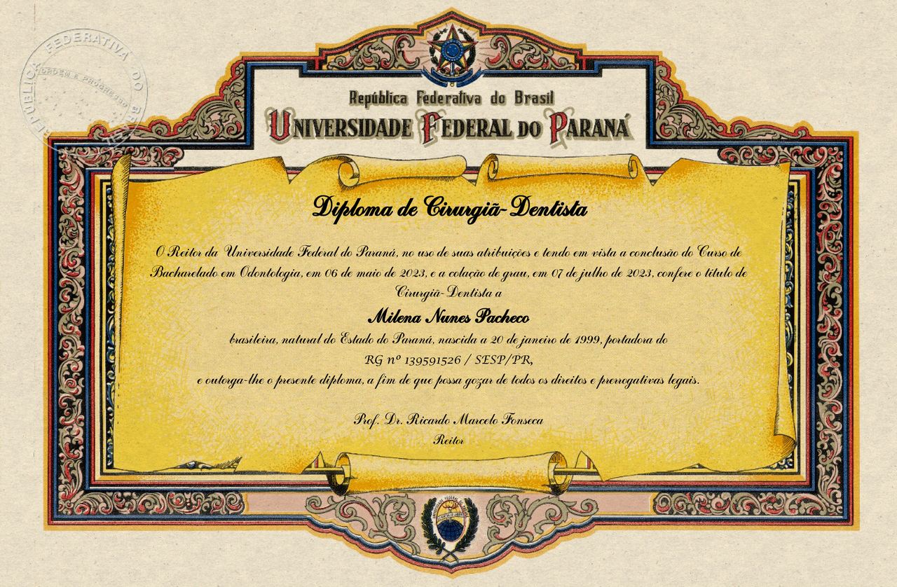 Doctor's credential certificate 1