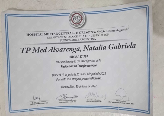 Doctor's credential certificate 2
