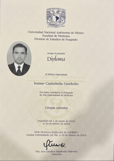 Doctor's credential certificate 1