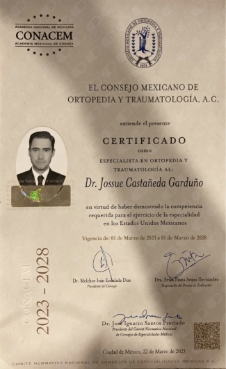 Doctor's credential certificate 2