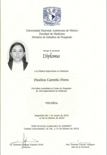 Doctor's credential certificate 1