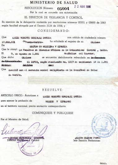 Doctor's credential certificate 5