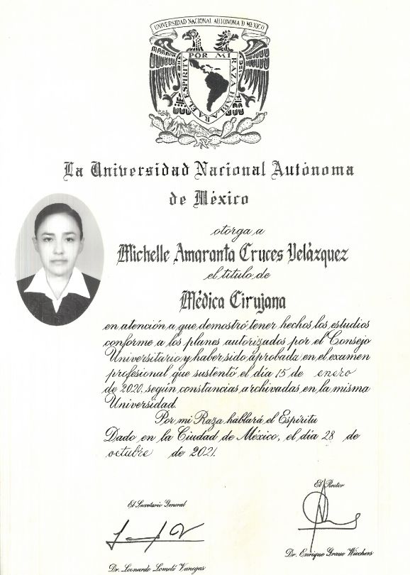 Doctor's credential certificate 1