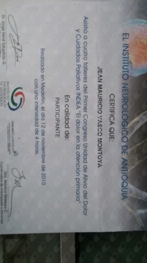 Doctor's credential certificate 3