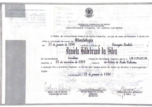 Doctor's credential certificate 1