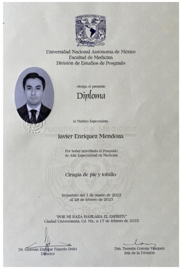 Doctor's credential certificate 1