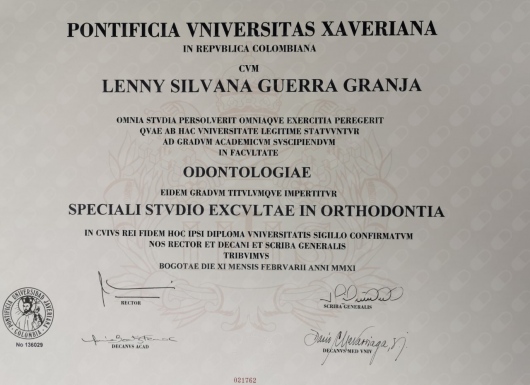 Doctor's credential certificate 1