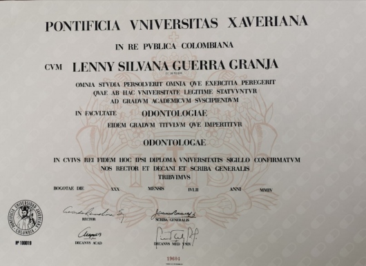 Doctor's credential certificate 2