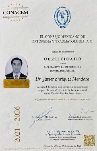 Doctor's credential certificate 2