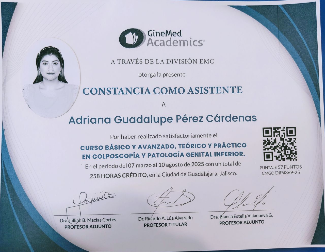 Doctor's credential certificate 1
